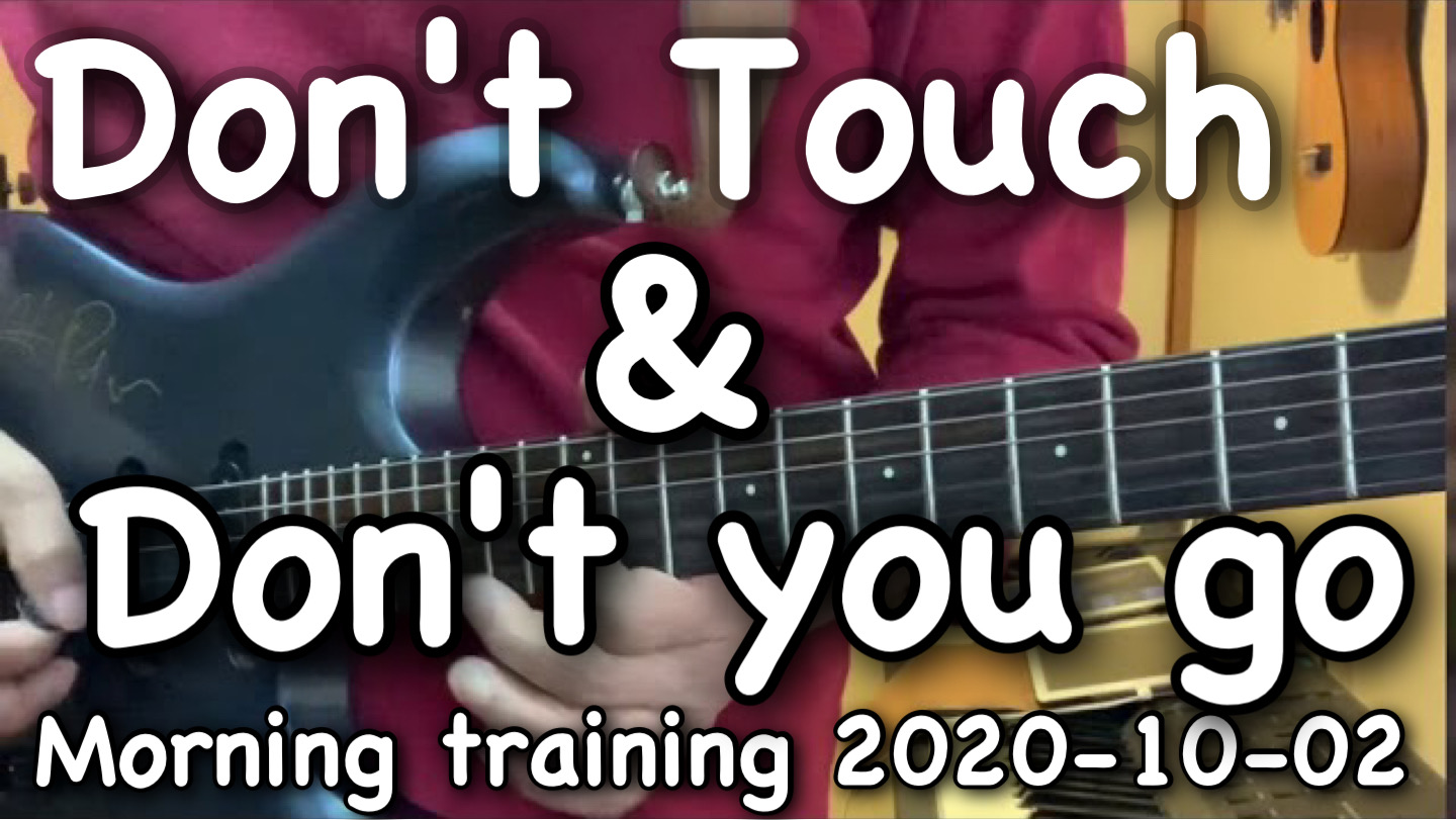 今朝も【Don't】祭り！な素振りです！ Don't Touch / Non Touch Nation Don't you go / アン・ルイス　NOBODY