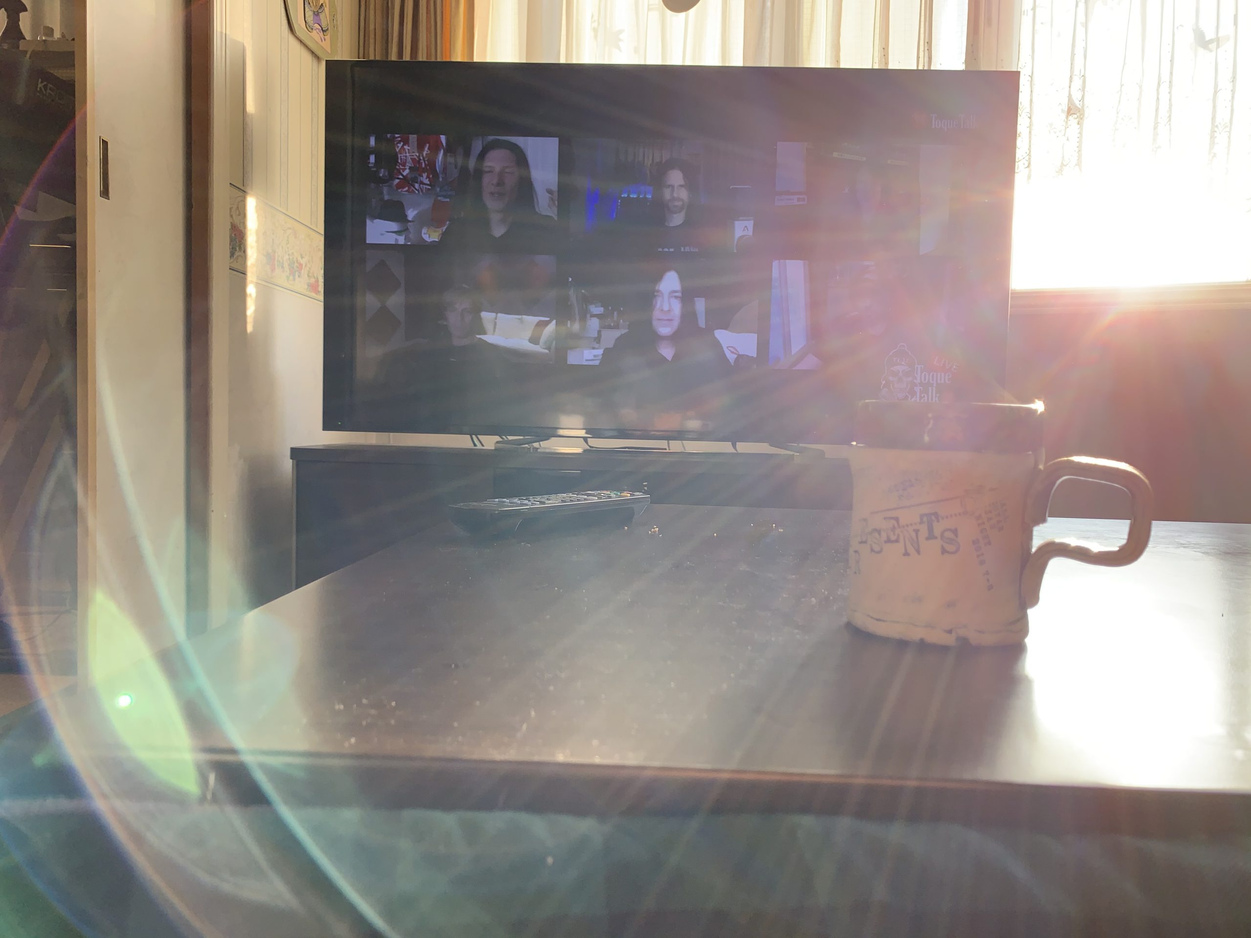 ほんといい天気な朝日が。