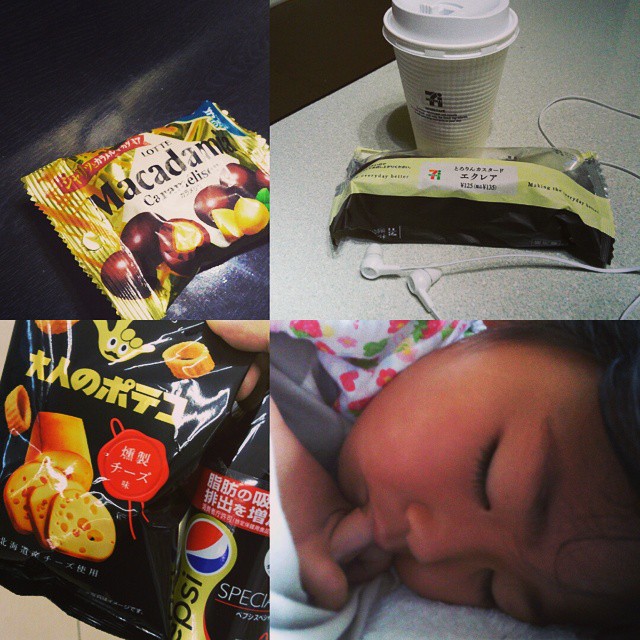 娘の寝顔とお菓子｜2015-06-8