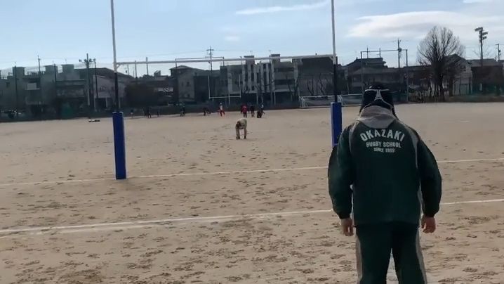 2022-01-03｜コンバージョンキックの練習｜53歳ver｜正面